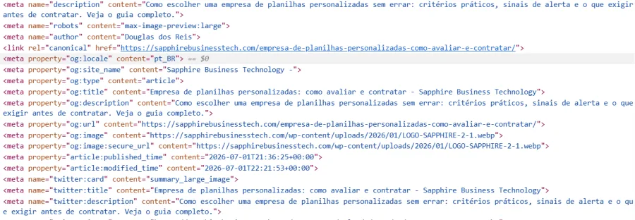 Implementação de Schema Markup
